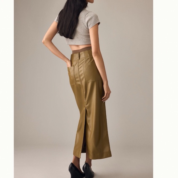 NWT Anthropologie Maeve The Colette Faux Leather
Maxi Skirt XL - Picture 3 of 7